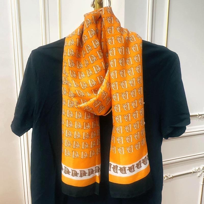 New Fashion Letter Polka Dot Printed Cotton and Linen Scarf Classic Autumn and Winter Warm Scarf Sunscreen Shawl