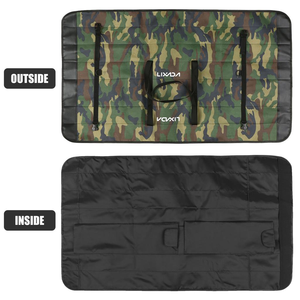 Lixada Чехол для удочки, портативный мягкий чехол, складная сумка для хранения удочки, набор-органайзер для удочки