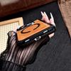 For iPhone Duo Fold Case Luxury PU leather skin-friendly Magnetic Protective Back Cover MagSafe Wireless Charging Phone Shell