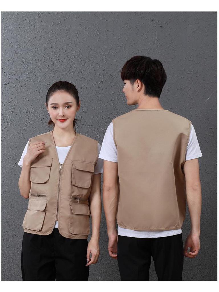 Волонтерский жилет с несколькими карманами и логотипом на заказ для общественных и фотографических мероприятий