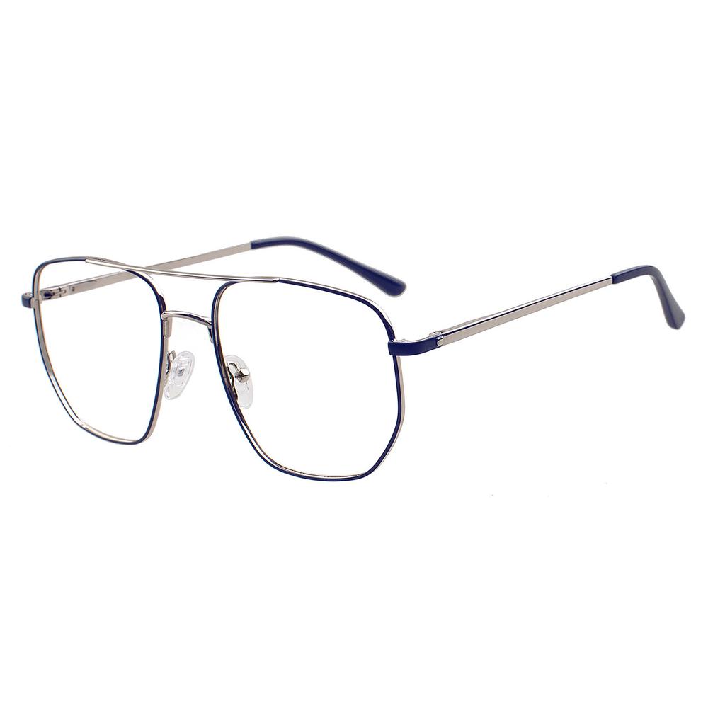 Очки Metal Trend Plain Face High Sense Мужские пилотные очки с двойным лучом для близорукости Оправа для очков в стиле ретро