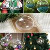 10шт DIY прозрачные рождественские елочные шары пластиковые заполняемые безделушки декоративная сфера