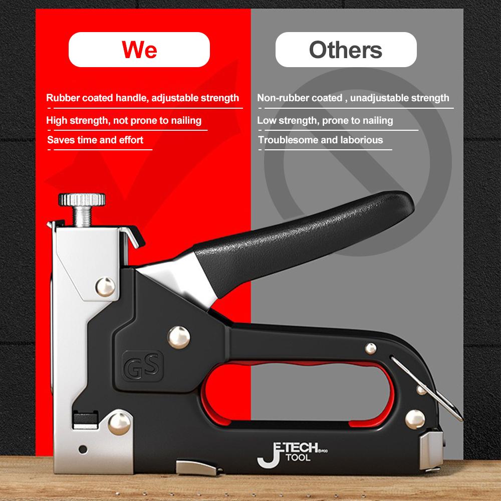 4 в 1 ручной гвоздезабивной пистолет строительный степлер мощный степлер пневматический гвоздезабивной пистолет для деревообработки с 600 скобами инструменты для столярных работ