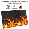 Large Fire Blanket Double-Sided Fireproof Grill Pad Under Grill Mat Grill Fireplace Fire Mat Oil-Proof Waterproof BBQ Protector