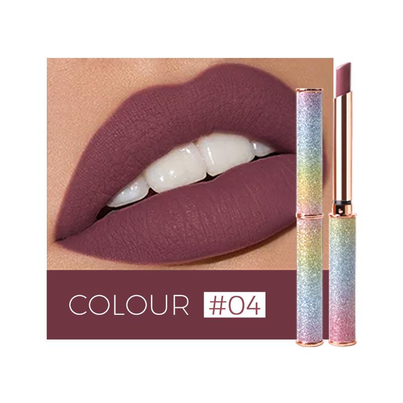 VIBELY Starlight Sparkle Matte Lipstick Dip-in-Cup, помада No-Fall Crushed Diamond Lipstick