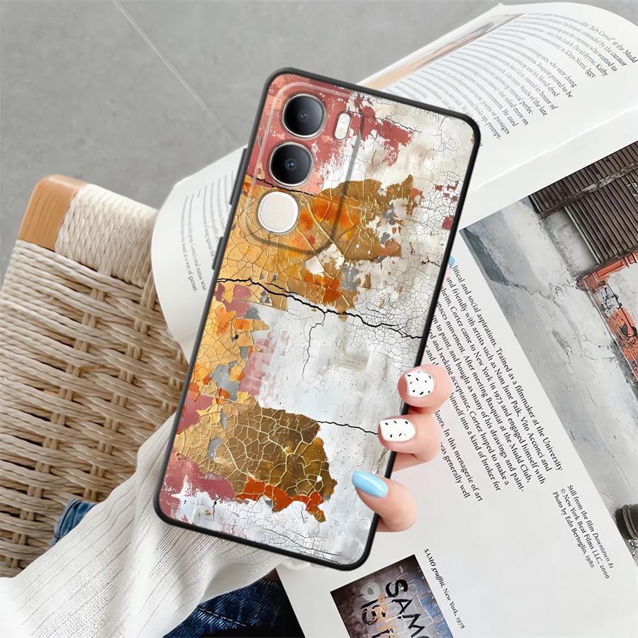 Чехол для Vivo Y52S Y93 Y71 Y91 V21E V23 V27 Y75 Y81 V29 Y53S Y50 Y95 V25 V30 Y51S Y78 Чехол для телефона Ретро Следы ржавчины