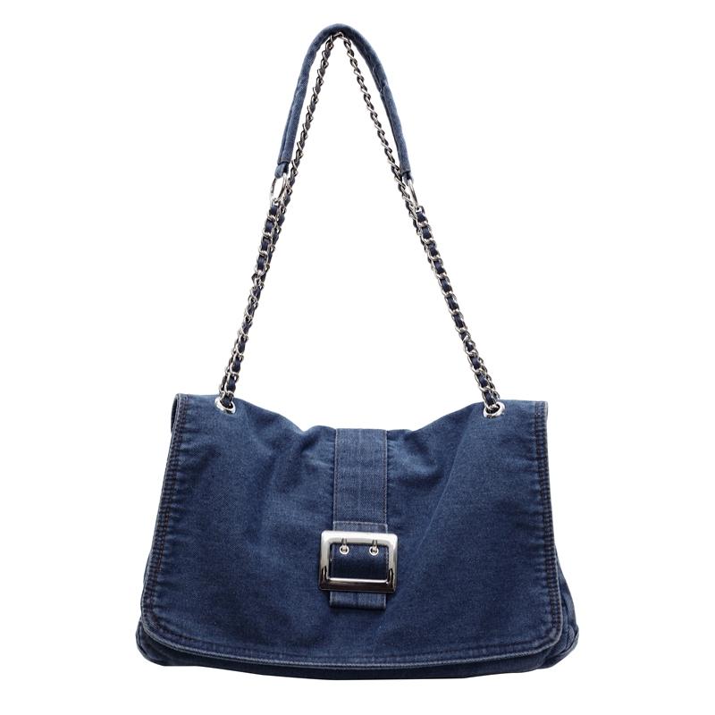 Сумка-мессенджер из денима, женская сумка через плечо, сумка через плечо с цепочкой