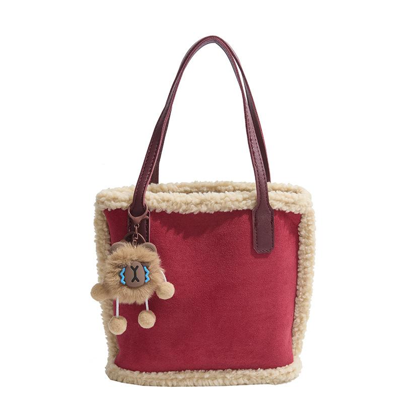 Wool Bag New Handbag Fashion Versatile Shoulder Handbag Leisure Bag