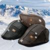 Forward Peaked Cap Men Beret Hat Solid Color Leather Flat Cap Retro   Driving
