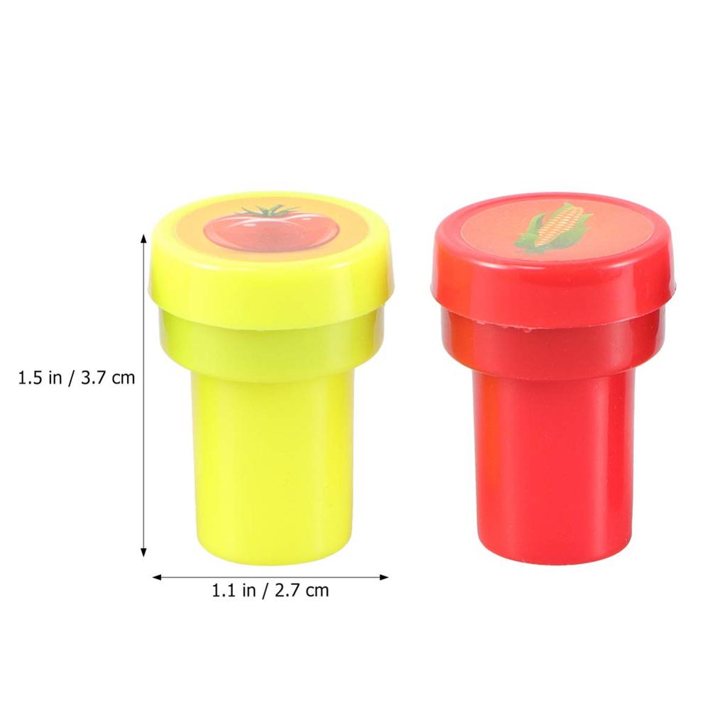 OUNONA Stamps DIY Stamps Present Notebook Schedule Decoration Animals and Fruits 20 Pieces