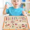 Children Wooden Magnetic Color and Number Maze Learning Education Toys Color Matching Montessori Toys Wooden Toys Gift for Kids