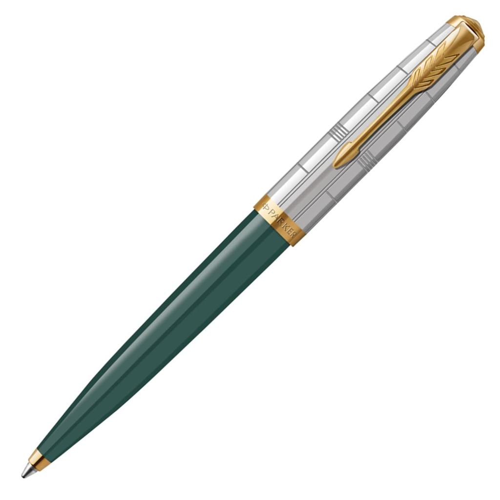 PARKER 51 Modern Heritage Forest Green GT Ballpoint Medium Gift Officially Product Number 2169137 Pen, Nib, Oil-Based, Boxed, Imported,