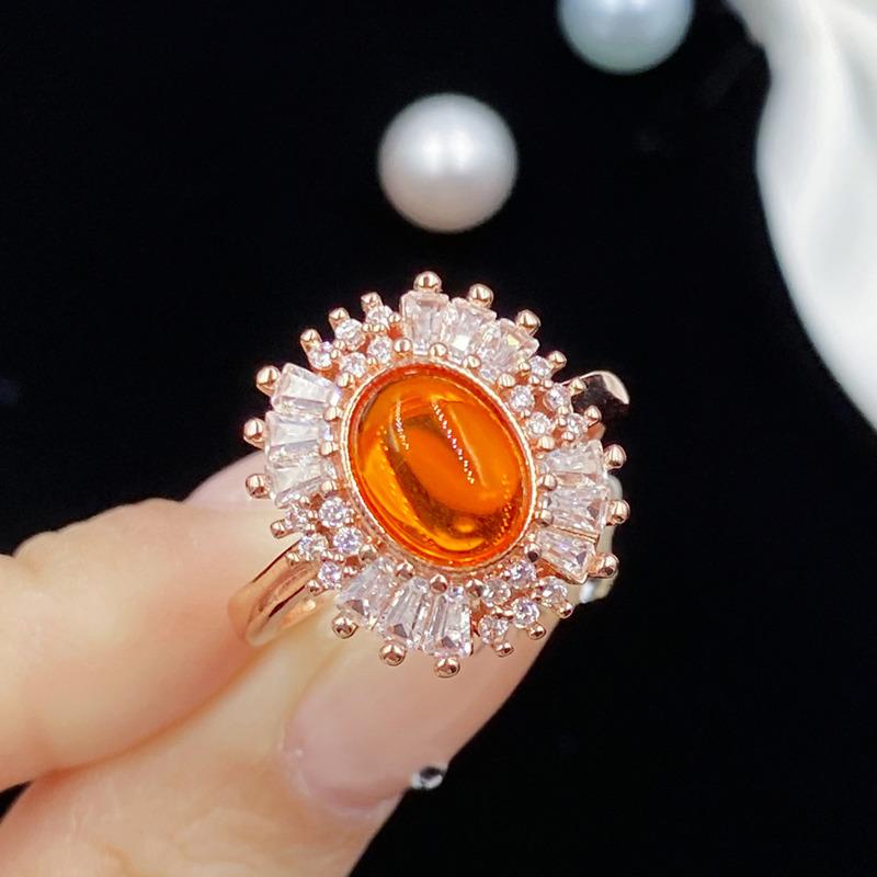 BELLA BOX Роскошное высококачественное кольцо Fenda Color Plain Oval, регулируемое, подходит для женской повседневной вечеринки, модных украшений
