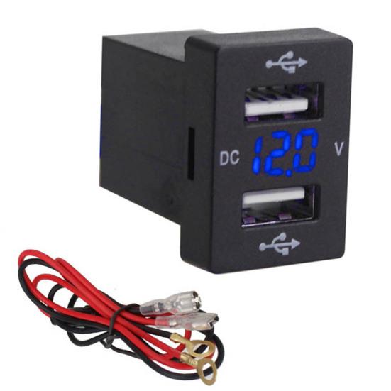 Двойные USB-порты, дисплей напряжения, быстрое автомобильное зарядное устройство для Toyota New Corolla Ralink