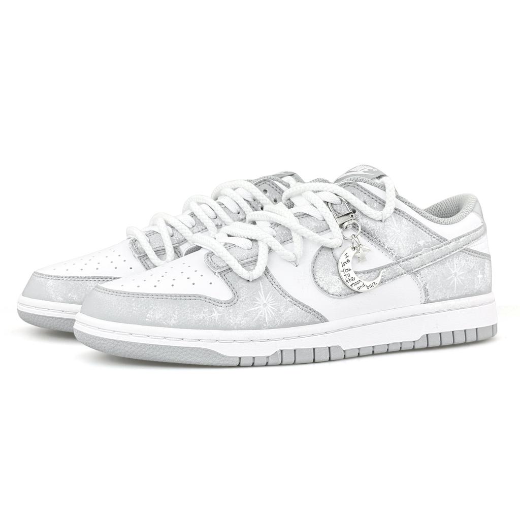 Nike Dunk Abrasion Resistant Breathable Low top Skateboard Shoes Unisex White HF5441-105(Team1735-)