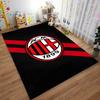 "AC Milan Logo Carpet with Red Stripes, Stylish Black Background Rug" Suitable for use as an anti-slip for living room bedroom sofas