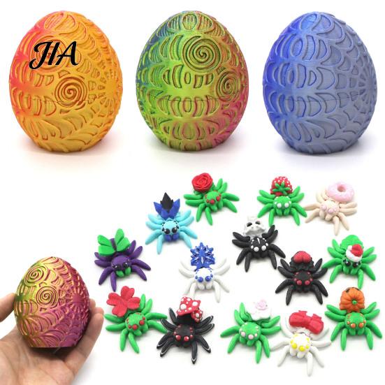 Modern Interior Sculptures 3D Printed Spider Figurine, Articulated Fidget Toy, Movable Joints Small Figurine for Balcony Animal Creative Desktop