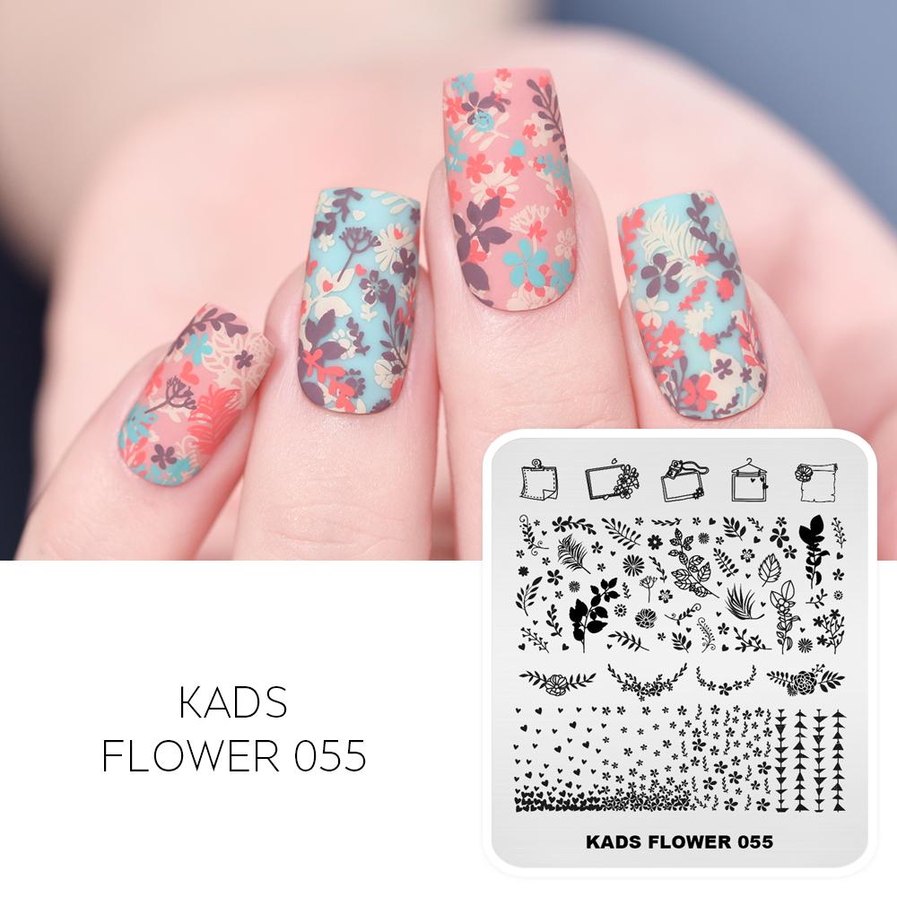 kads 53 Flower Series Nail Stamping Plates DIY Manicure Stamping Plate for Nail Art Template Nail Art Stamp Plates