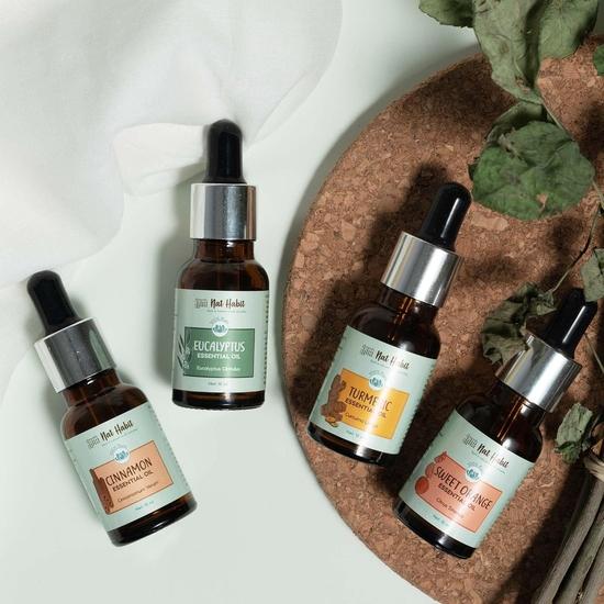 Nat Habit 100% чистое эфирное масло эвкалипта с эвкалиптом шаровидным для волос и кожи, натуральное и терапевтическое - 15 мл (Пакет из 1)