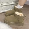 Fashion Women Warm Ankle Boots 2025 New Selling Soft Plush Casual Slip-on Women Snow Boots Outdoor Comfortable Thick-soled Walking Boots
