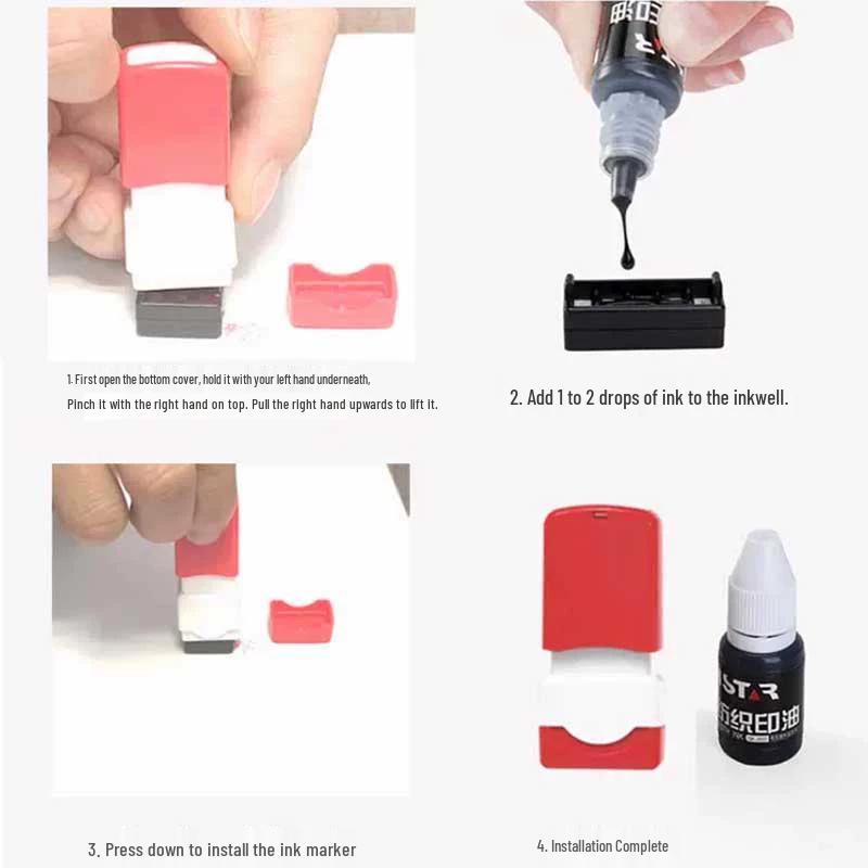 Medium QC Stamp: Auto-Inking, Employee & Pass Numbering, Inspection Approved.