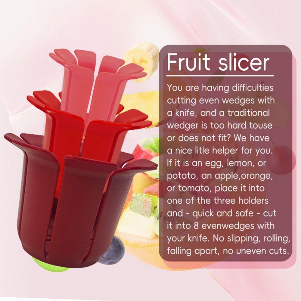Non Slip Grip Fruit Slicer Cup Lace Design Lemon Slice Holder  for Meat Tomato Potato Lemon