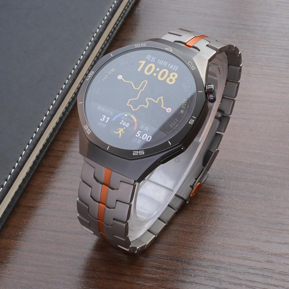 Titanium Orange 22mm 20mm Band for Huawei Watch 5 4/4 Pro GT 2 3 4 5 Pro 46mm Oneplus Watch 3 2 Amazfit Balance 2 Titanium Strap
