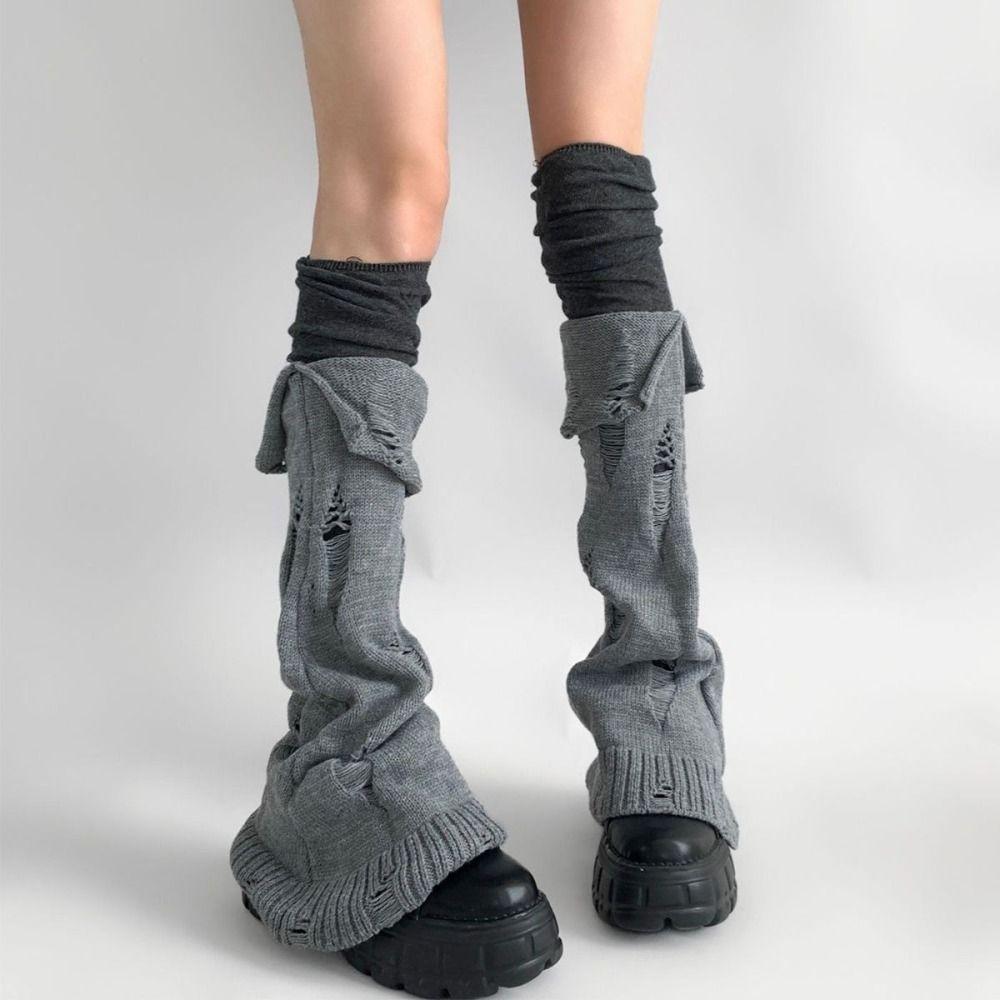 Flare Design Lace Leg Warmer Long Length Thigh High Socks Harajuku Over Knee Socks Women's Wear