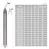 Фреза ЧПУ 3-гранная пирамидальная гравировальная 4мм/6мм хвостовик твердосплавная концевая фреза 20,30,40,45,60,90 градусов фреза ЧПУ
