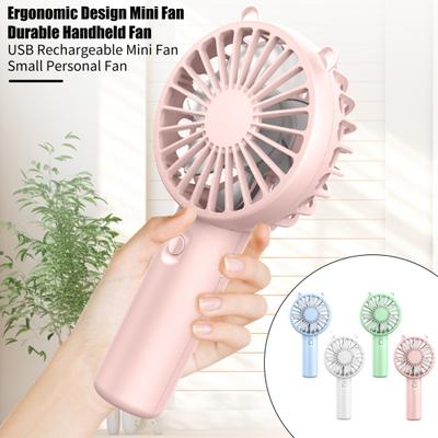 Портативный небольшой вентилятор с 3 настройками скорости Мощный воздушный поток Низкий уровень шума Карманный вентилятор с перезаряжаемой батареей USB