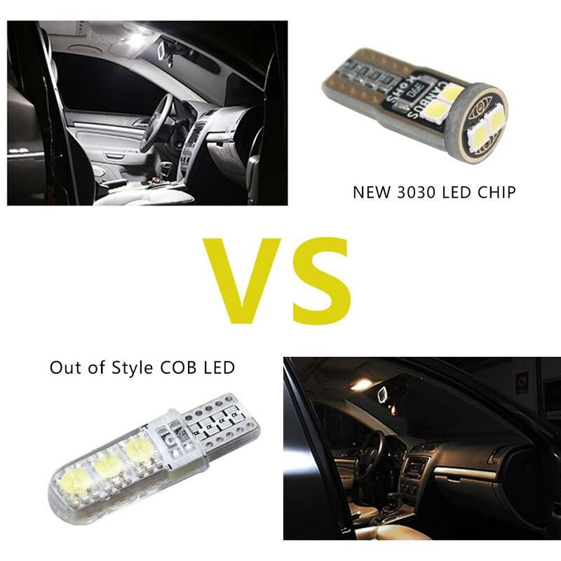 10PCS T10 W5W 3030 6smd Super Bright LED Car Parking Lights WY5W Auto Wedge Turn Side Bulbs Canbus No Error Bulbs 7