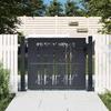 Garden Gate Anthracite 100x100 cm Steel Bamboo Design