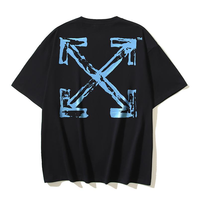 Off-White Летняя новинка 2026 года, футболка с коротким рукавом с принтом в виде букв, граффити и стрелок для мужчин и женщин