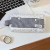 Polka Dot Star Plaid Cloth Pencil Case Large Capacity Pen Storage Bag Handheld Pencil Bag  Student