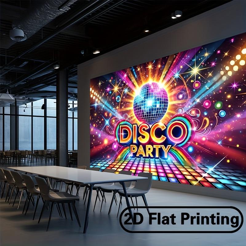 2D flat banner -1 piece gorgeous disco party background cloth - color photography background banner