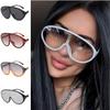 НОВЫЕ Солнцезащитные Очки Siamese Lens Солнечные Очки Anti-UV Очки Личность Лягушка Зеркало Оверсайз Рамка Очки Простота Google