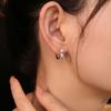 Японская серьга-клипса в виде цветка, инкрустированная бриллиантами, простая корейская версия с милым темпераментом, серьги-лепестки в холодном стиле, женские серьги в стиле мори