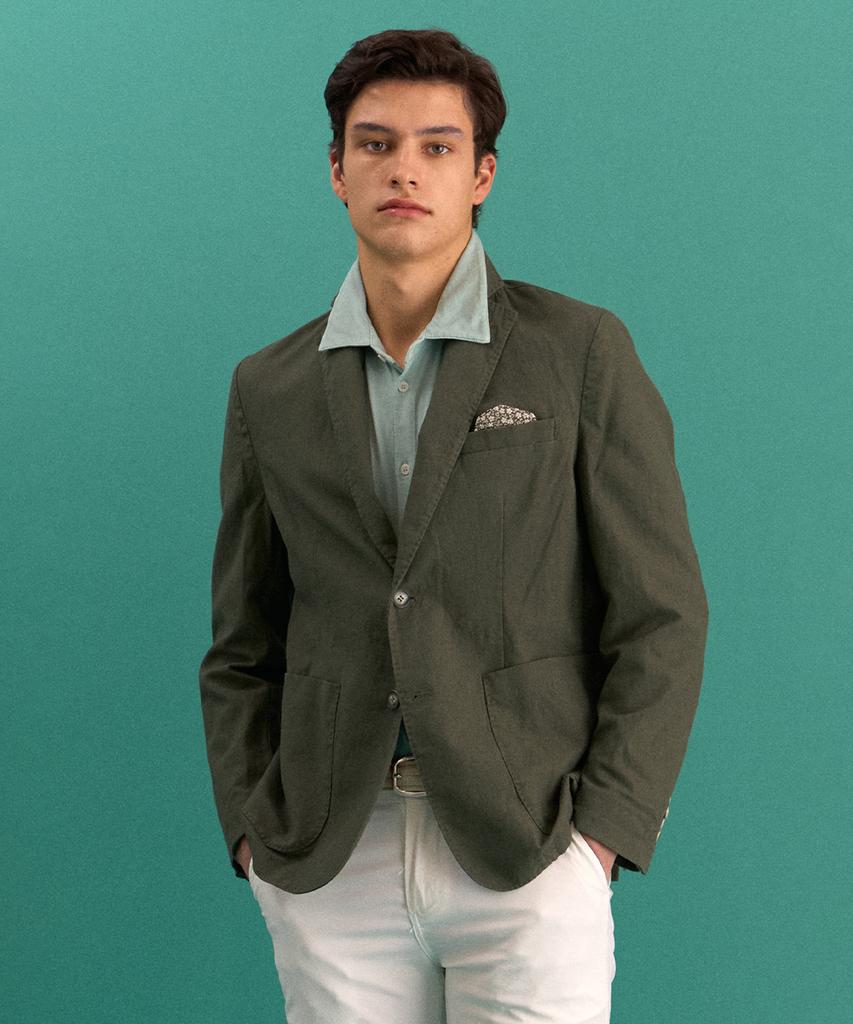 Panicale Khaki Cotton Linen Jacket