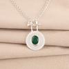 Green Onyx Gemstone 925 Stamped Silver Jewelry Pendant 1.4" For Anniversary Gift PP-57-17