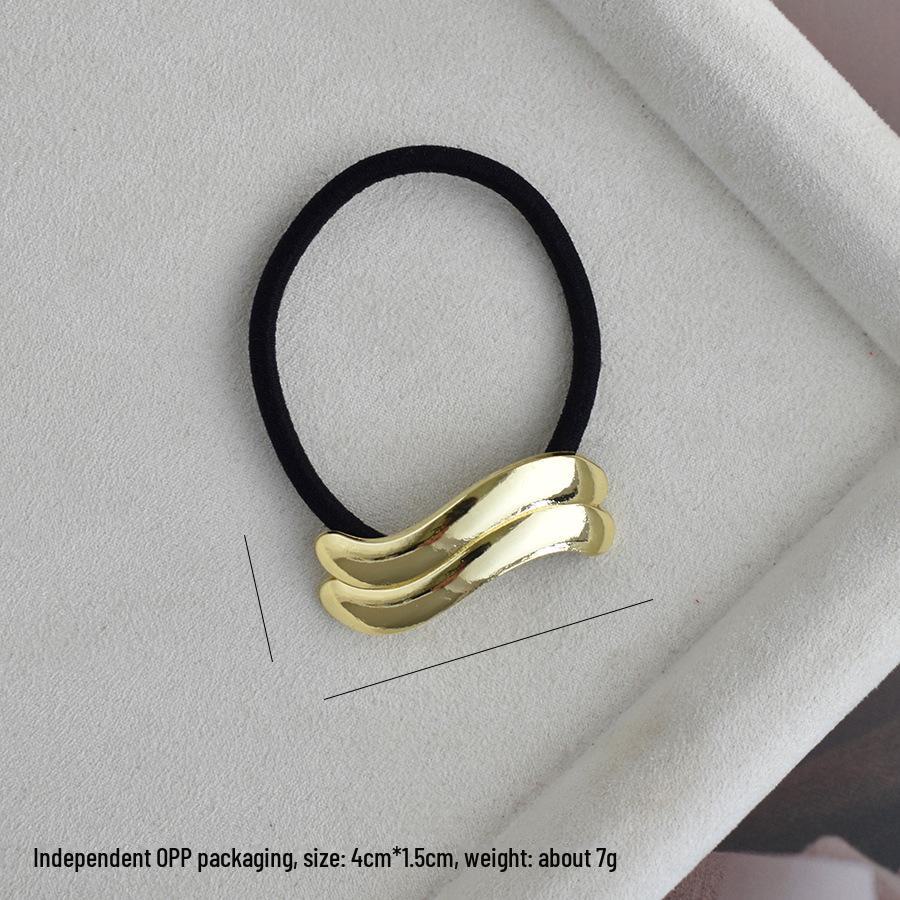 "U-Shaped Alloy Ponytail Headband: High-End, Cold Style, Seamless, Minimalist Hair Ring"