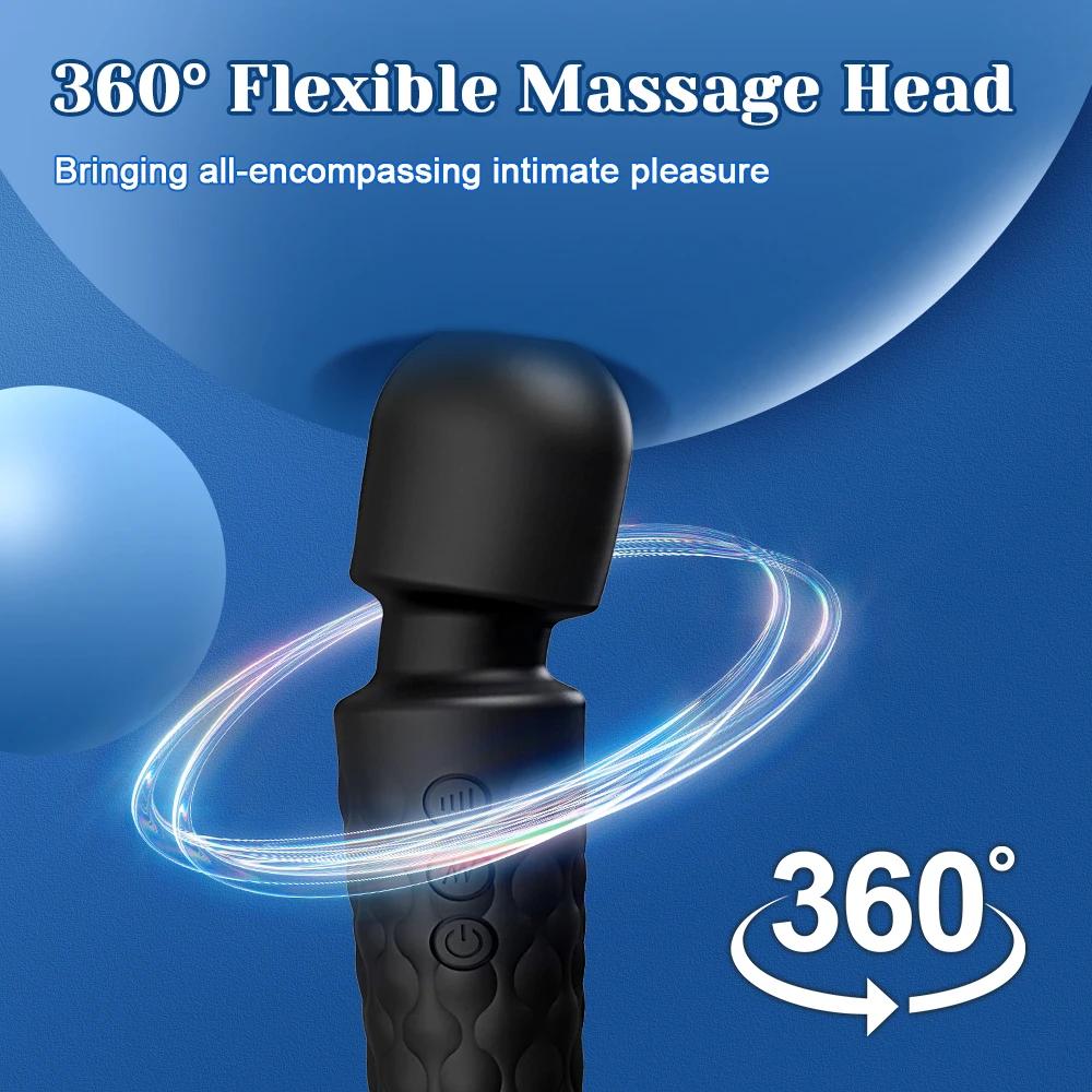 20 режимов Мощный AV вибратор Волшебная палочка для женщин Стимулятор клитора Клитора Секс-игрушки Женский массажер точки G Взрослый Эротический продукт