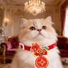 Новогодний ошейник для питомца Год Лошади Вышитый кошачий ошейник Регулируемый