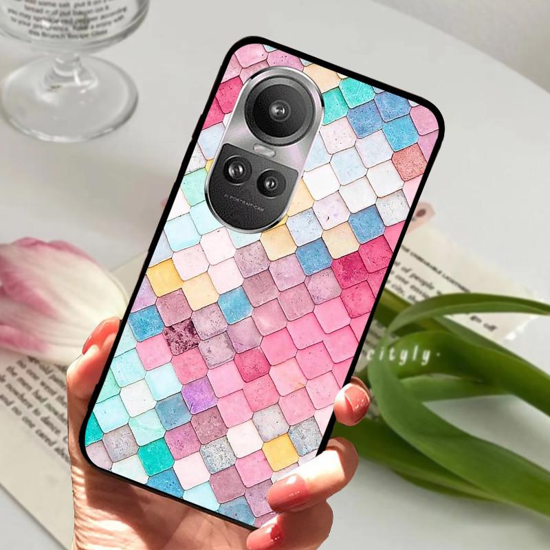 Чехол для Oppo Reno 10 5G CPH2531 Reno10 Ударопрочный Мягкий ТПУ Силиконовый Чехол для Телефона Для Oppo Reno 10 Pro 5G CPH2525 Funda Мультяшный
