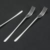 Обеденная вилка с длинной ручкой, четырехзубая, вилки для фруктов, уникальная десертная вилка из нержавеющей стали, для послеполуденного чая