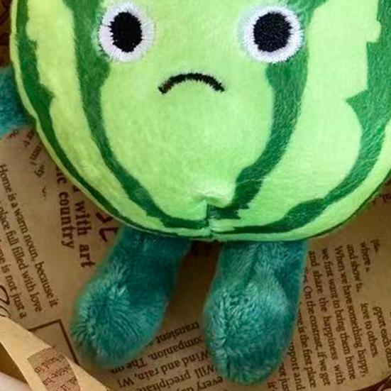 Плюшевый брелок Арбуз Милая мягкая игрушка на фруктовую тематику со смешными мордочками Милая сумка