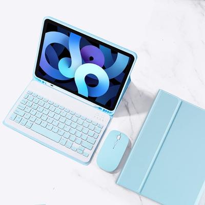 Милый чехол-клавиатура с мышью для iPad Pro и 3-го iPad Air и клавиатура M2 с карандашом Популярен с конфетно-цветным 12.9 (6-е, 5-е, 4-е, Поколение),