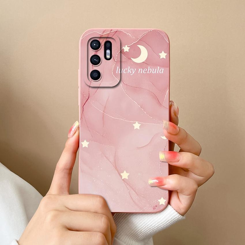 Для Oppo Reno6 7 8 10 Pro Lite 6z 7z 8z Чехол для телефона Модный узор «Масляная живопись Черный кот» Мягкий чехол Защитная пленка для экрана Противоскользящая накладка Для чехла Oppo