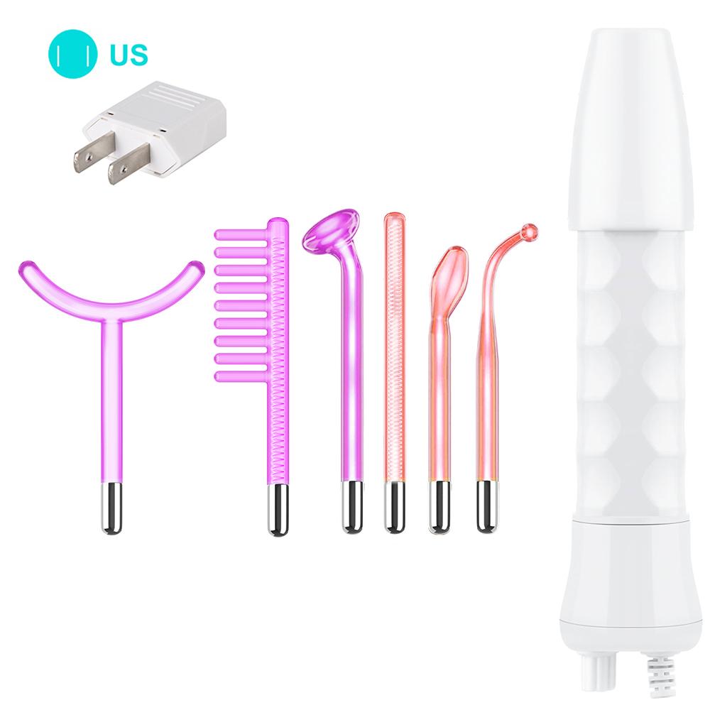 Портативная высокочастотная машина для ухода за лицом, удаление морщин, акне, палочка для ухода за лицом с 6 неоновыми и аргоновыми палочками