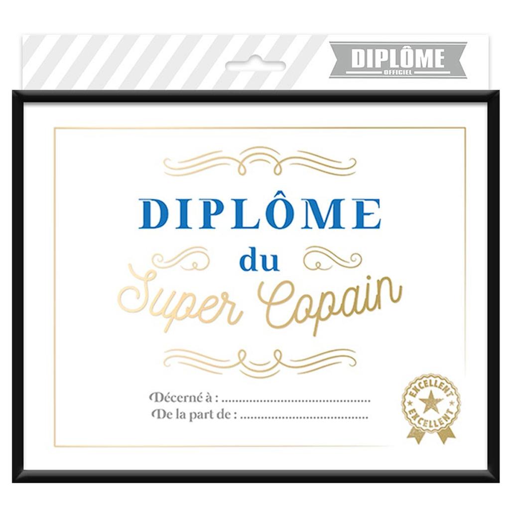 Les Trésors De Lily [A3449] - Multicolored 'Super Copain' Diploma Frame - 25x20 Cm