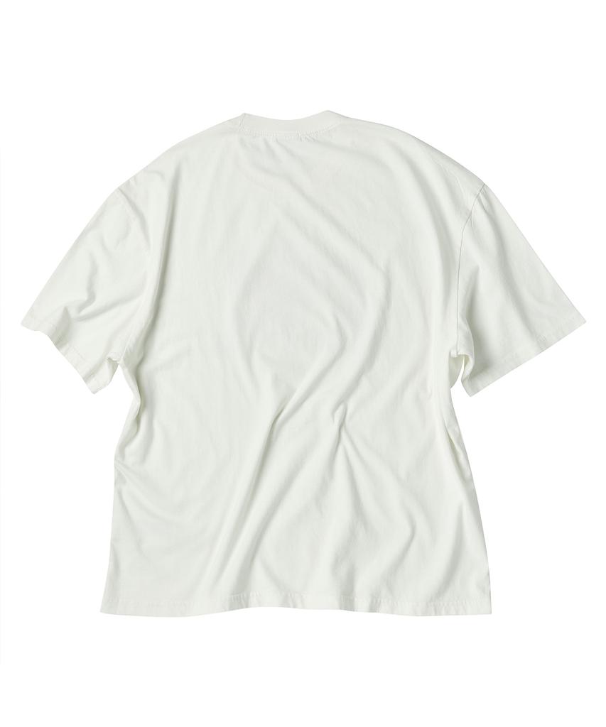 TRAVEL Disco Pigment Short Sleeve T-Shirt Cream